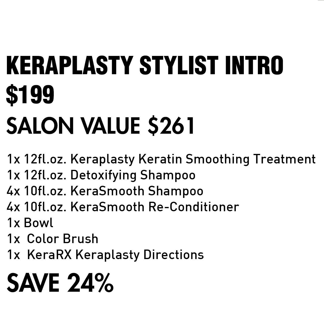 KeraRX Keraplasty Stylist Intro Package | Kera/RX Haircare