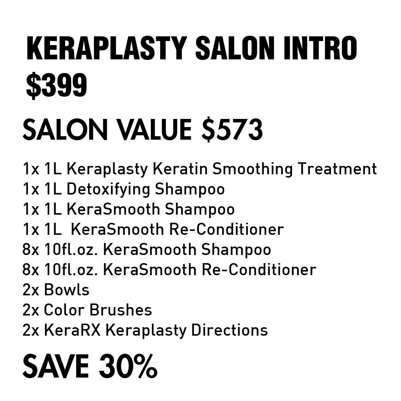 KeraRX Keraplasty Salon Intro Package | Kera/RX Haircare